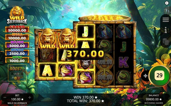 Wild Silverback - საბაზისო მოგება Wild Wild Coin Connect-ის მეშვეობით